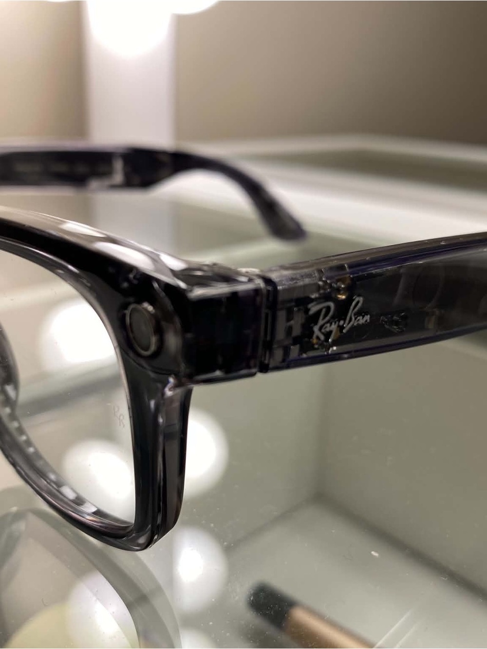 Ray-Ban Men's Transparent Smoke Gray Frame Glasses